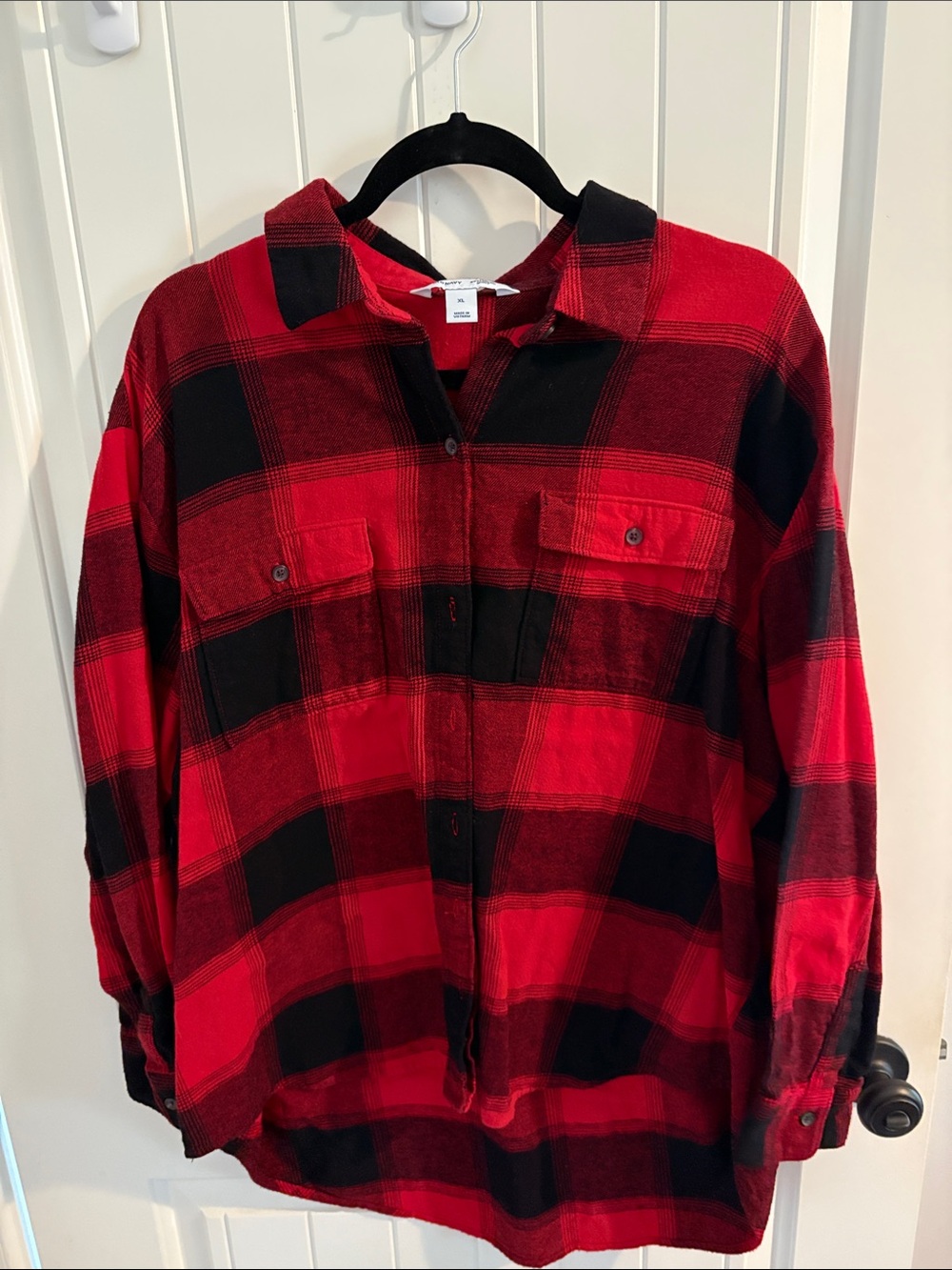 Red & Black Plaid women’s' Button-Up Shirt